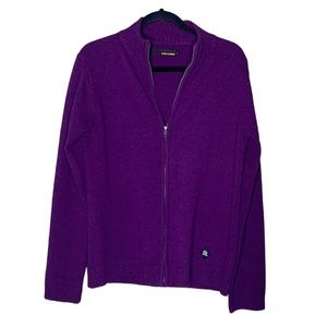 Norkhomme lamb wool sweater cardigan size 46 - L purple